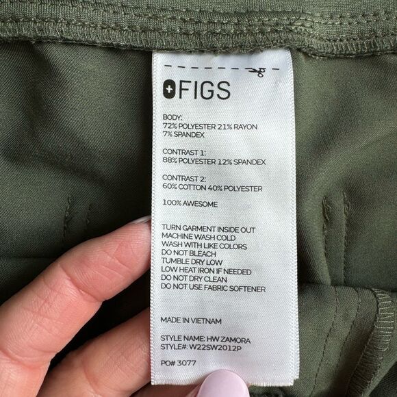 Figs Womens Zamora Jogger Scrub Pants‎ Olive Green Size XXL/P Nursing Medical - Picture 12 of 16